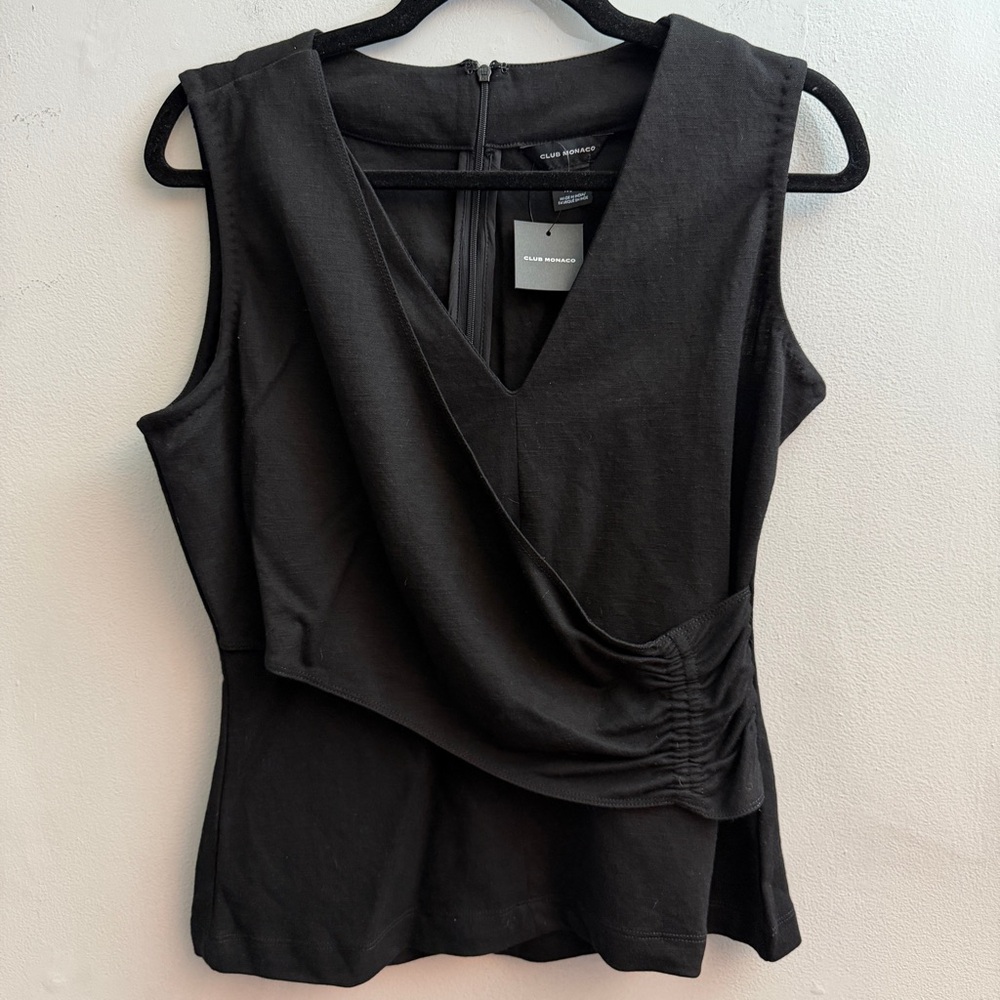 *New* Club Monaco Sleeveless Wrap Top Tricot, Size Medium